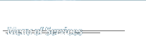 Menu of Services